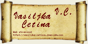 Vasiljka Cetina vizit kartica